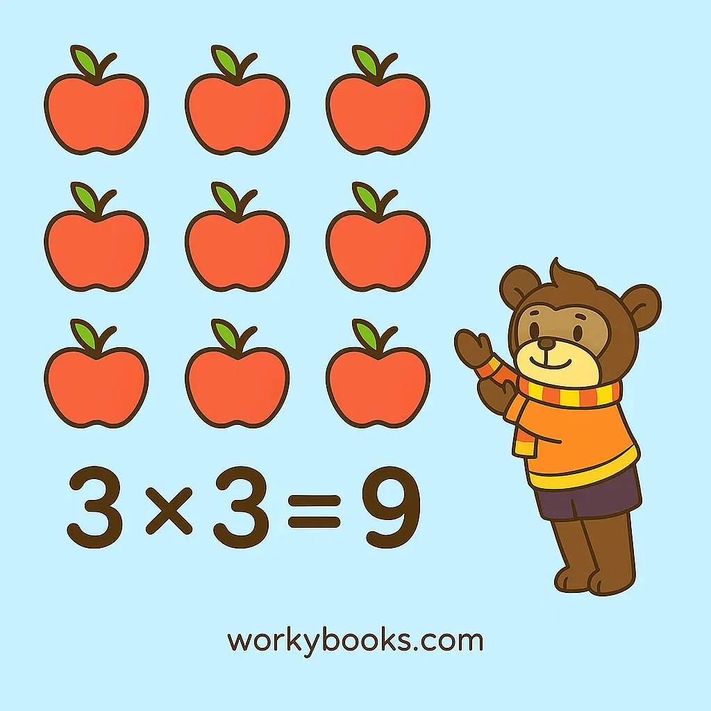 Visual representation of multiples using groups of objects