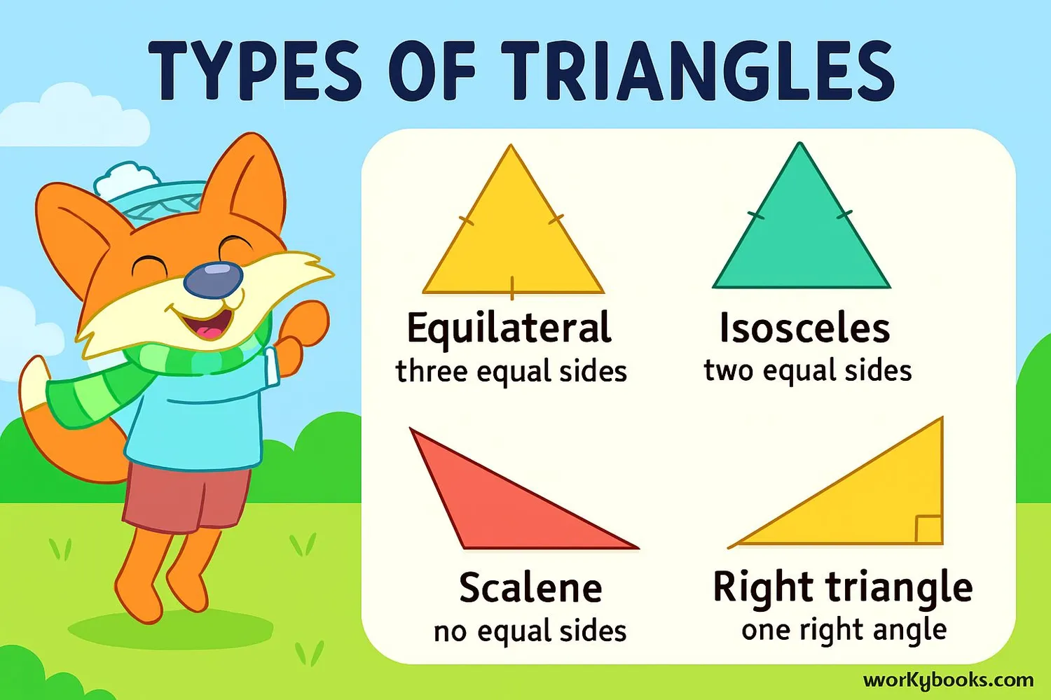 Visual comparison of different triangle types