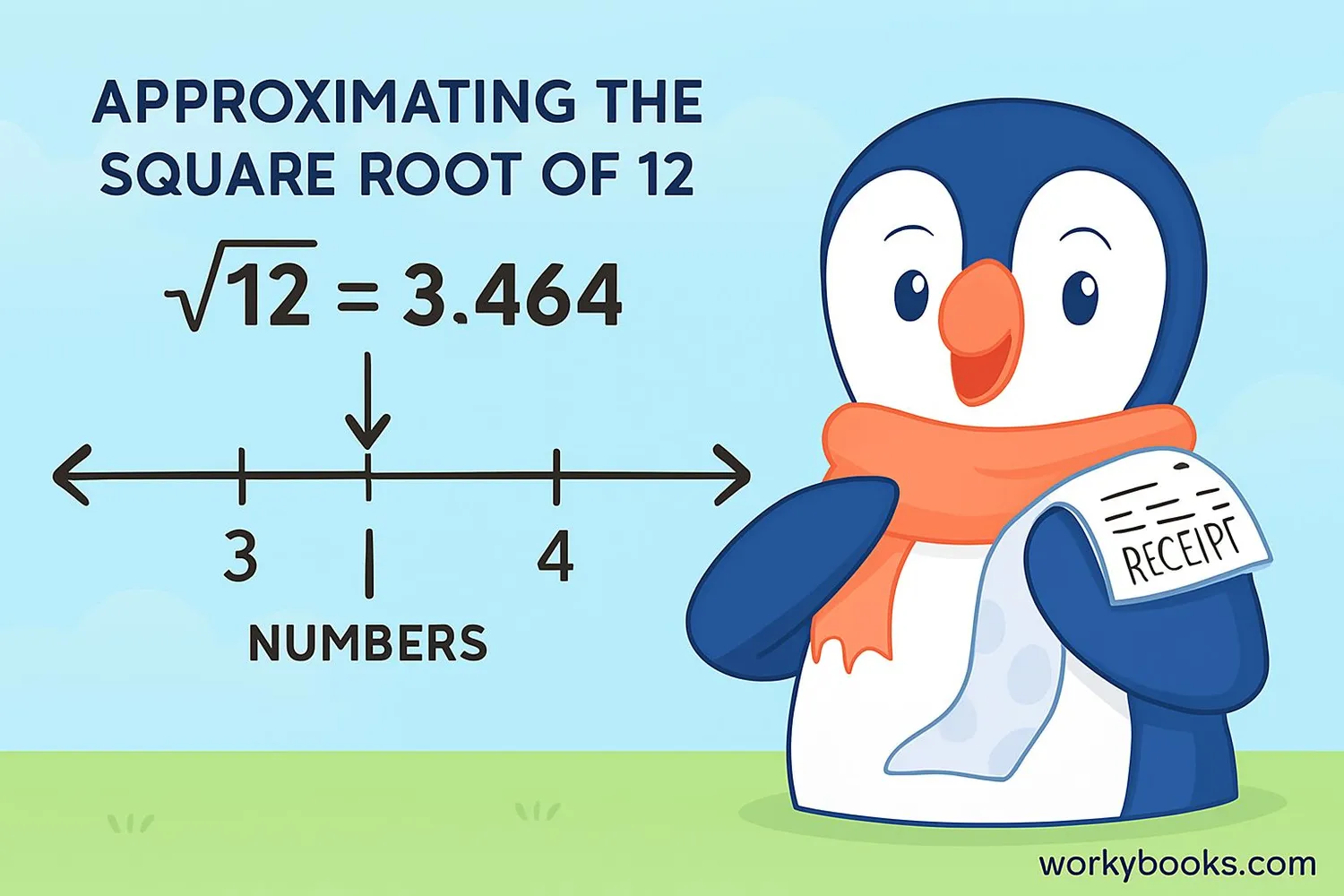 Image showing Position of √12 on the number line