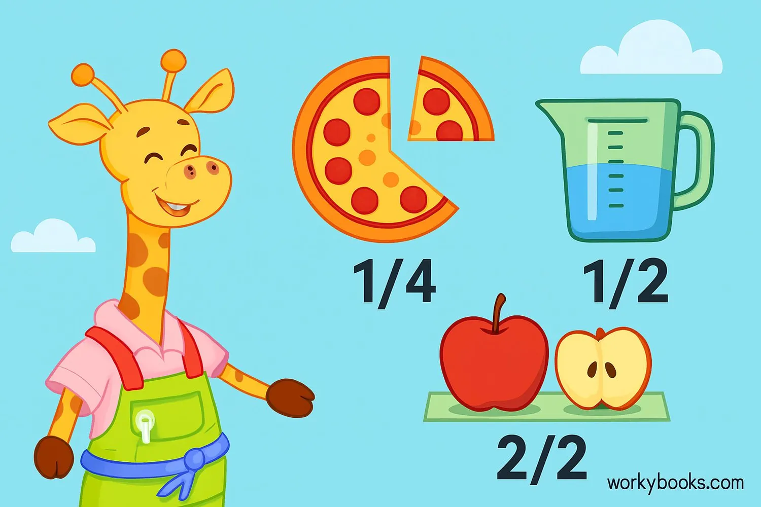 Real-world examples of fractions with common denominators