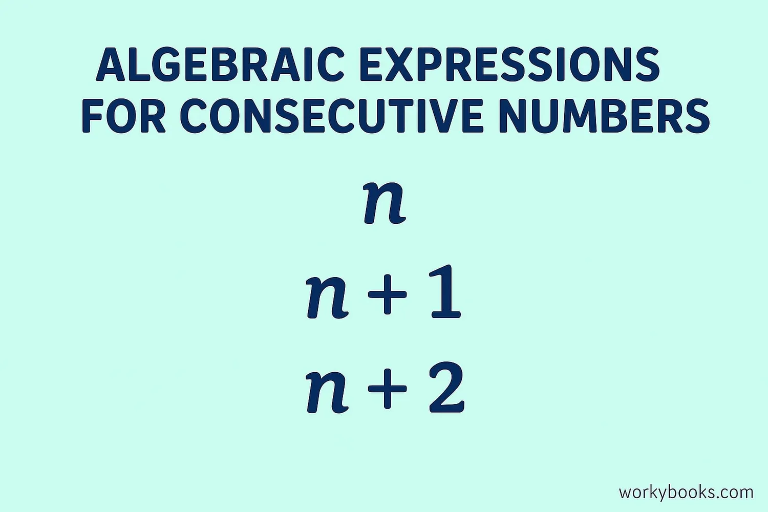 Algebraic representation of consecutive numbers