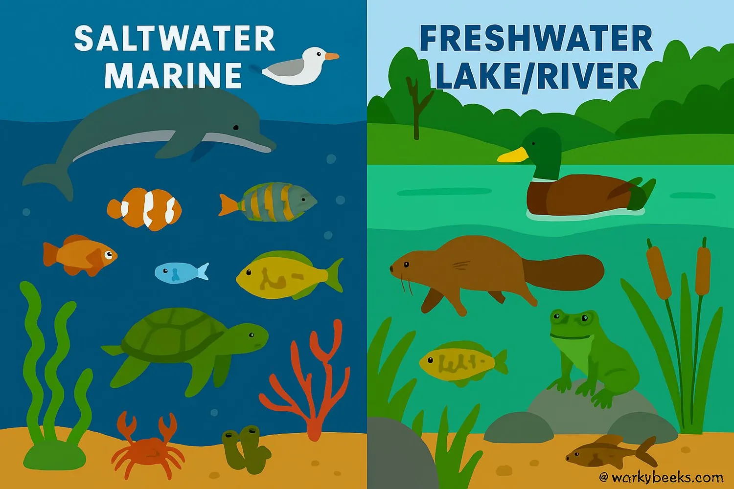 Image showing Main types of aquatic ecosystems