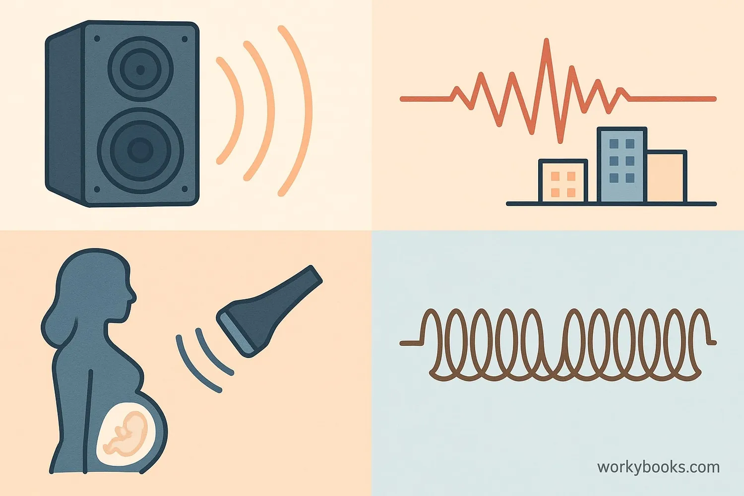 Examples of longitudinal waves in everyday life