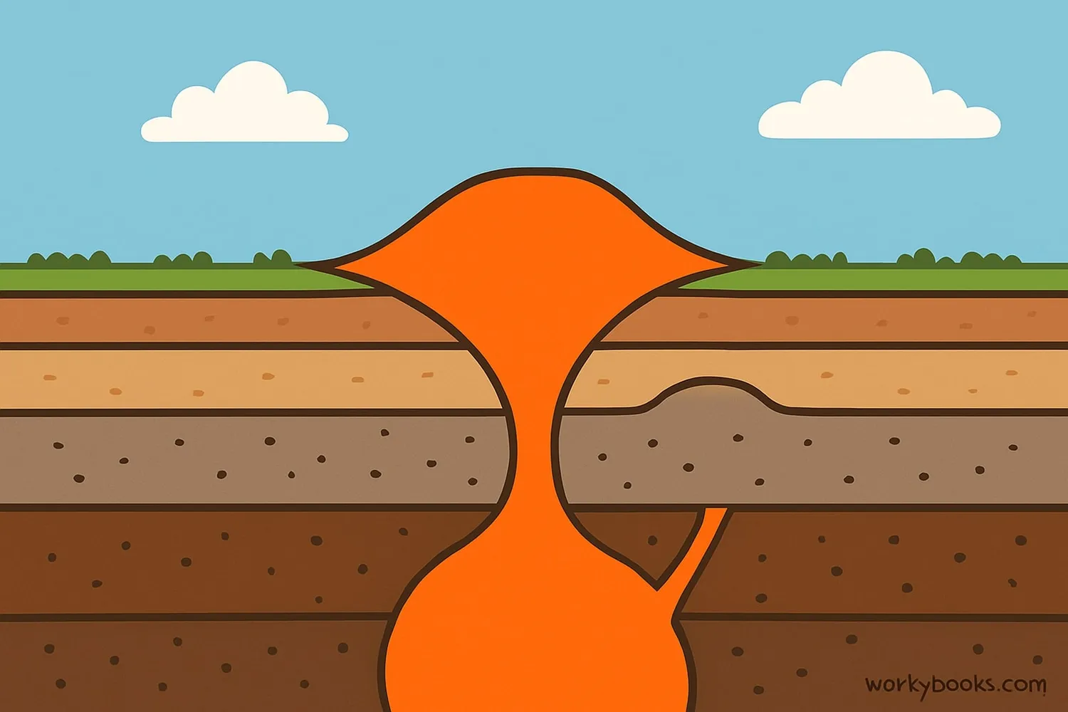 Magma beneath Earth's surface