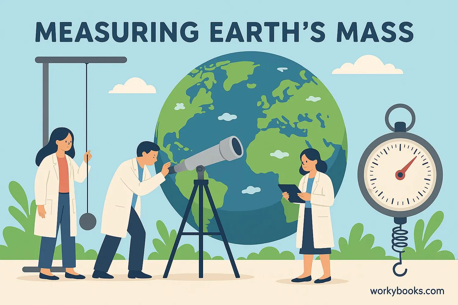 Visual representation of Earth's mass measurement