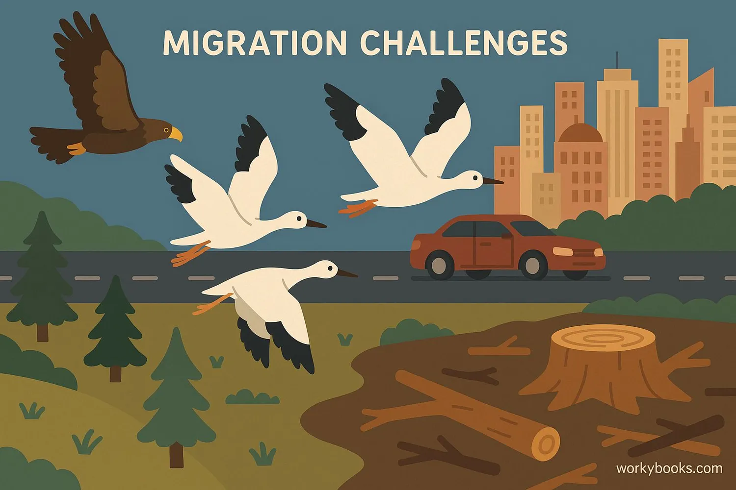 Illustration of migration challenges