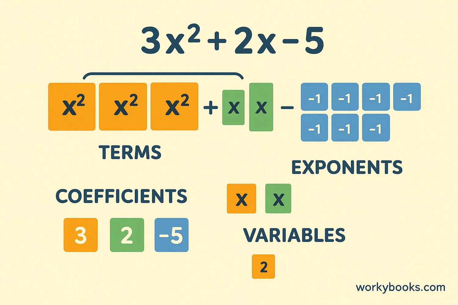 Visual representation of polynomial expressions