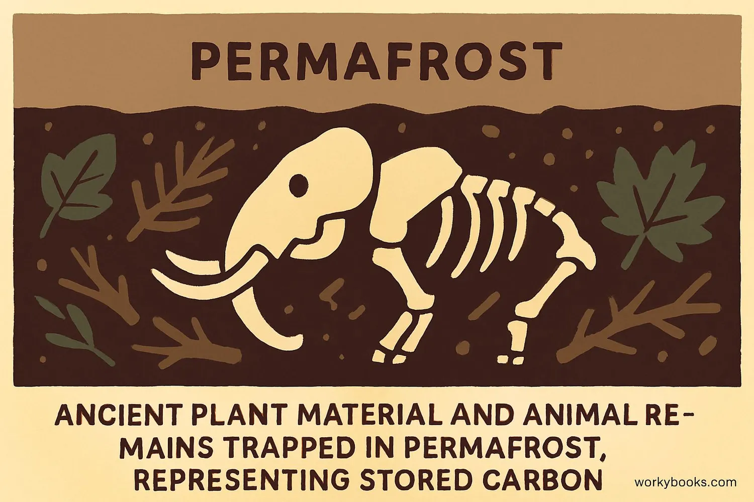Illustration showing carbon storage