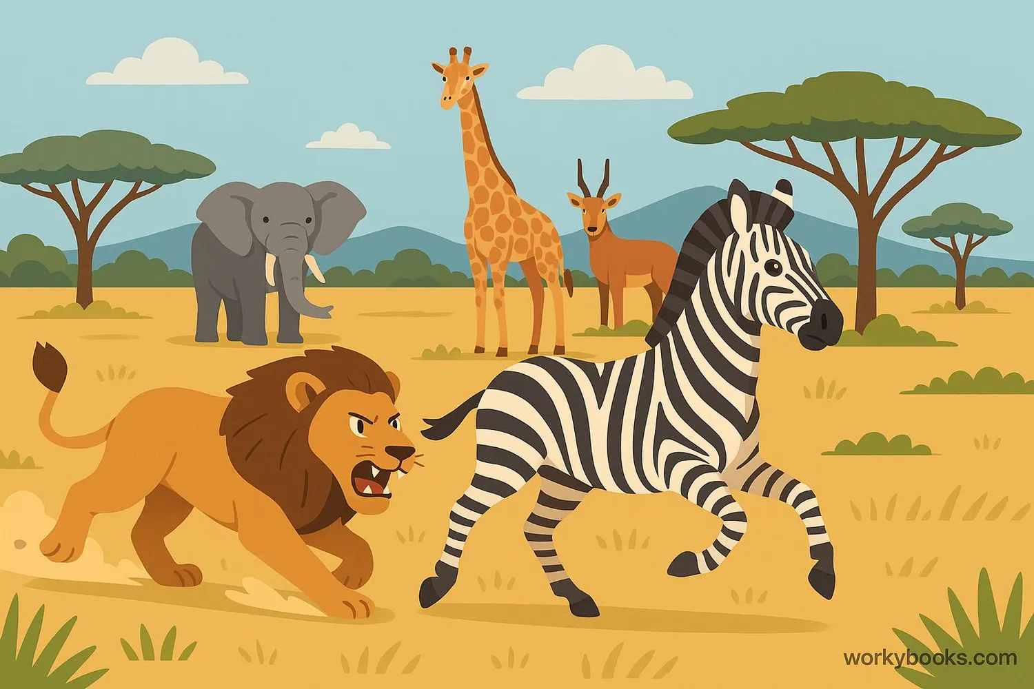 Visual representation of predator-prey relationship