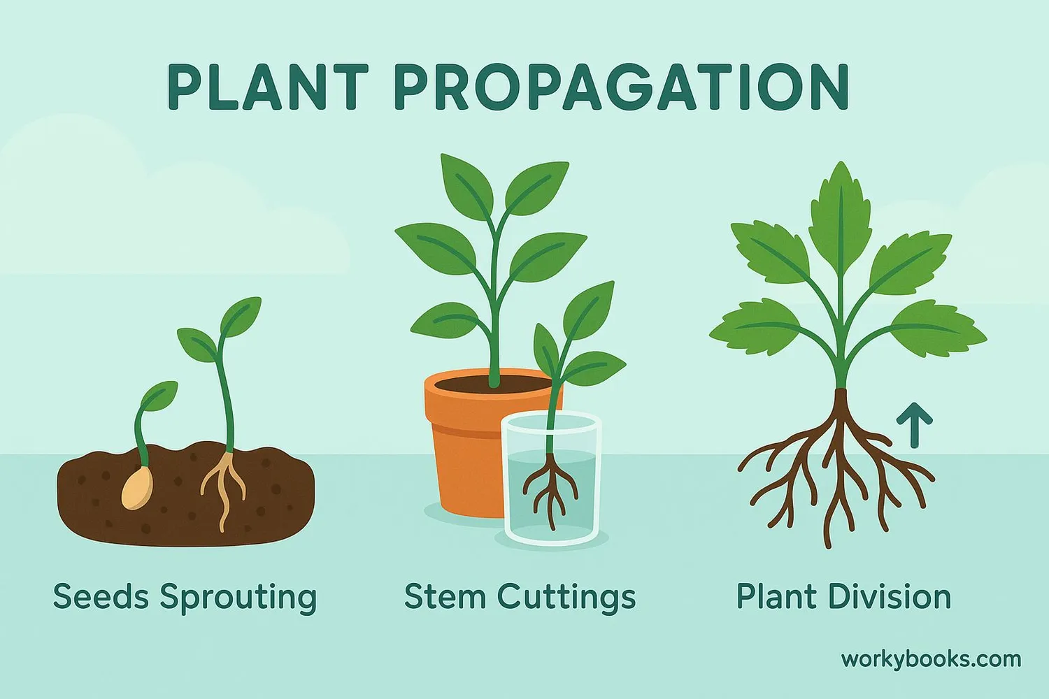 Different plant propagation methods