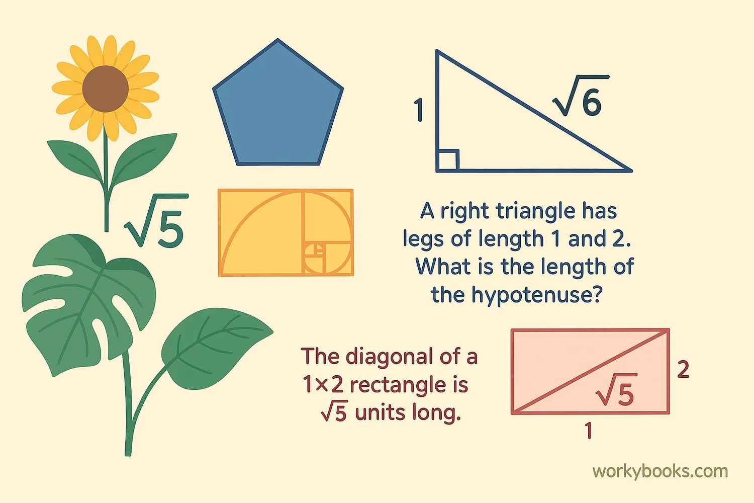 Real-world examples using the square root of 5