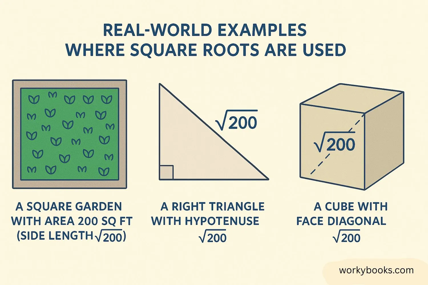Real-world examples using square root of 200
