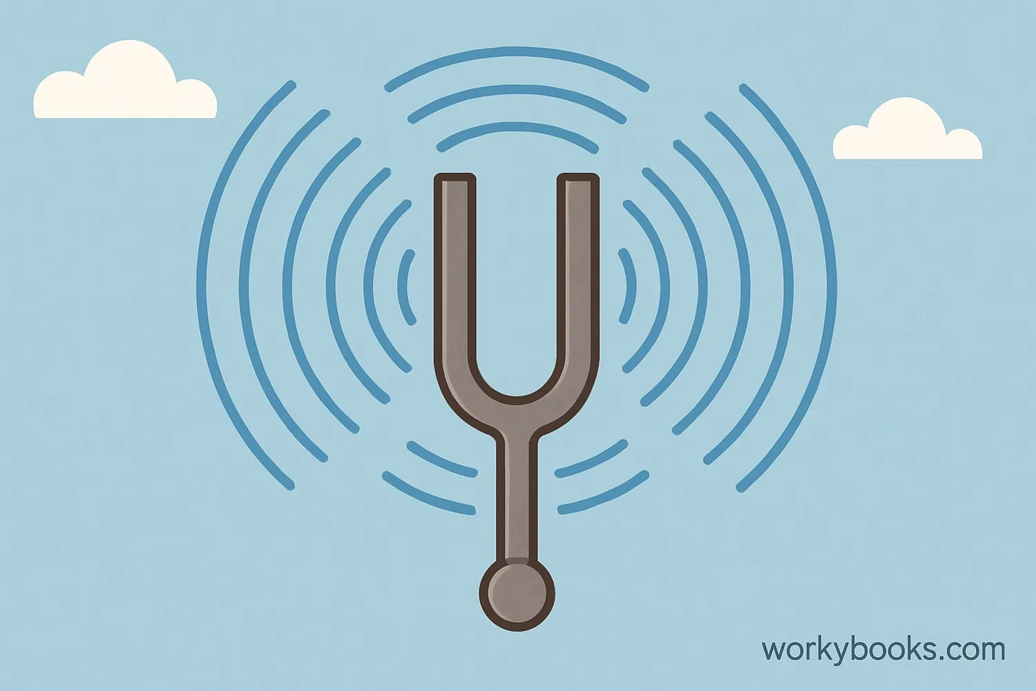 Illustration showing how vibrations create sound