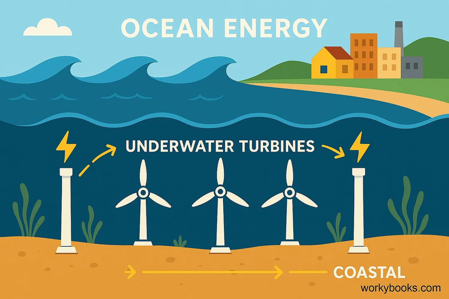 Visual representation of tidal energy