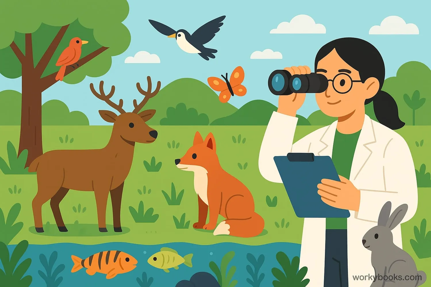 Illustration showing the diversity of animals studied in zoology