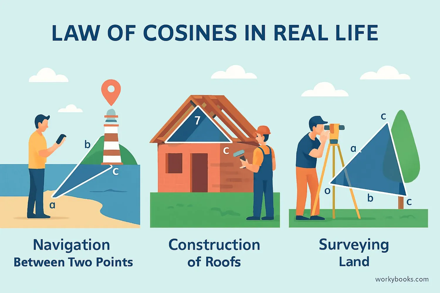 Real-world applications of the Law of Cosines in navigation and construction