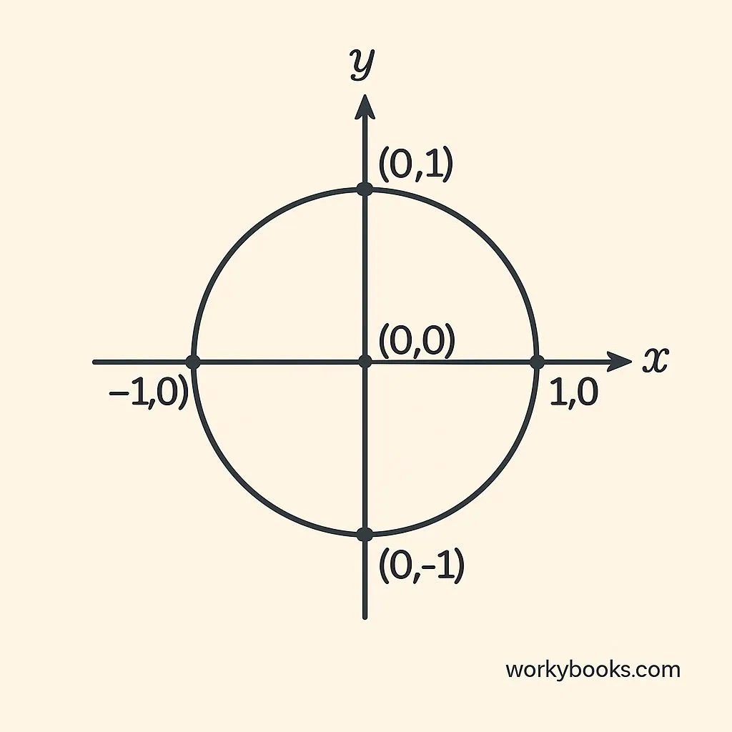 Visual representation of a unit circle