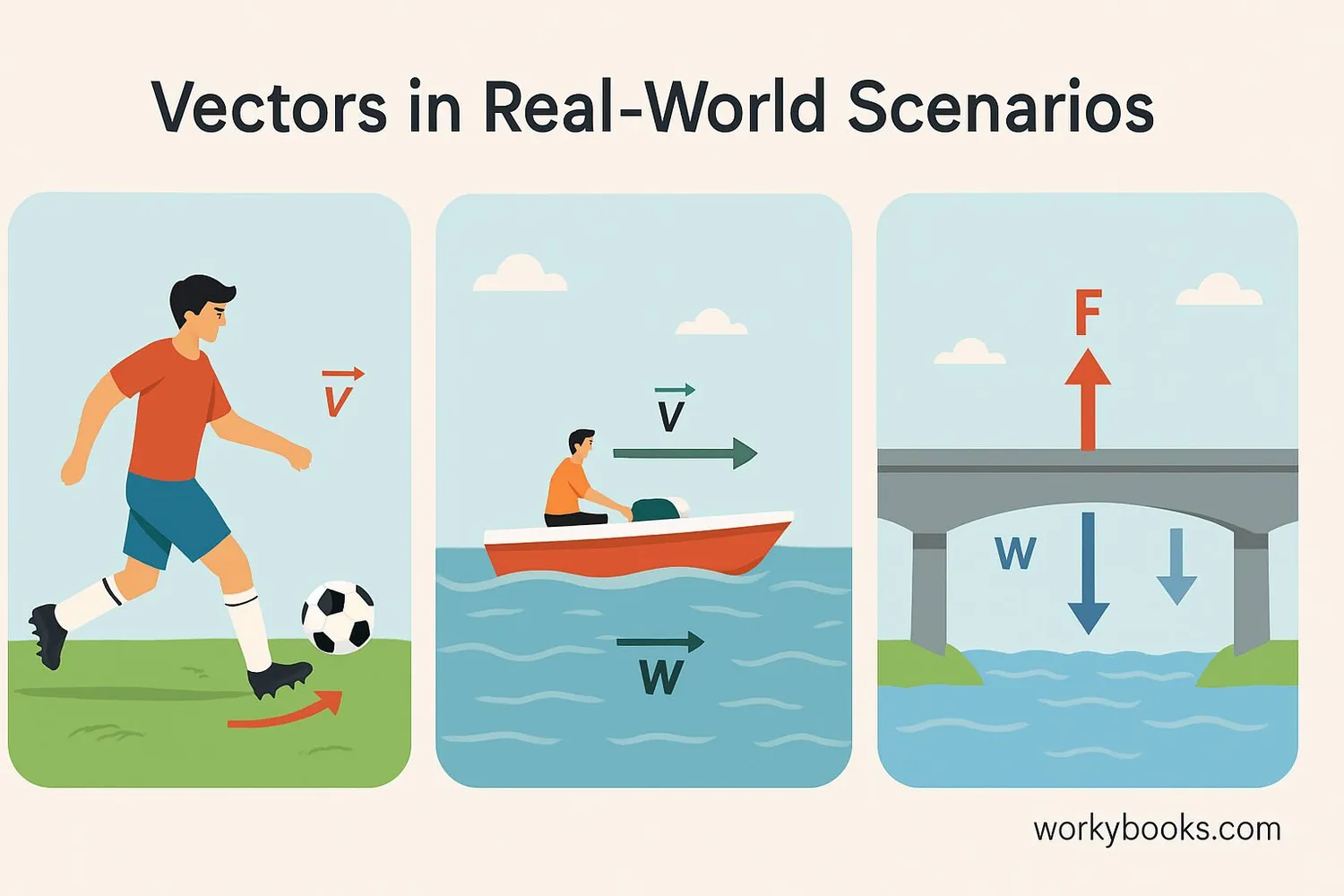 Everyday examples of vectors