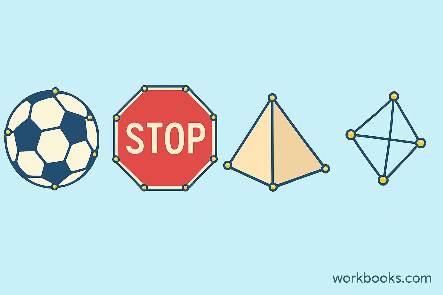 Everyday objects with vertices highlighted