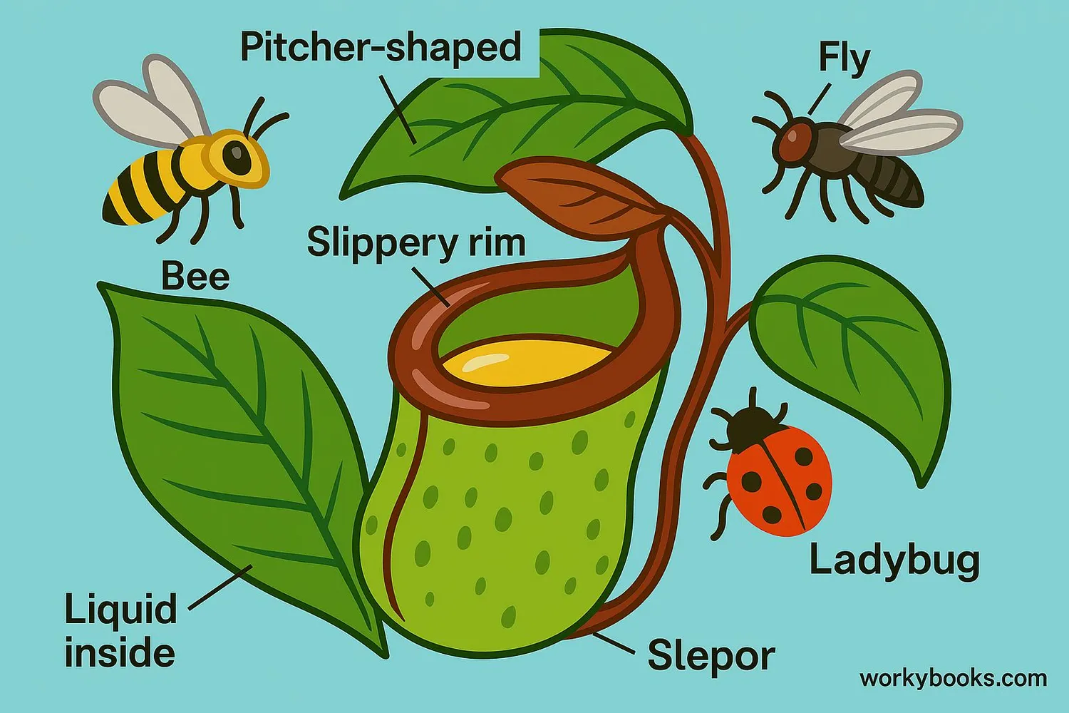 Visual representation of a pitcher plant