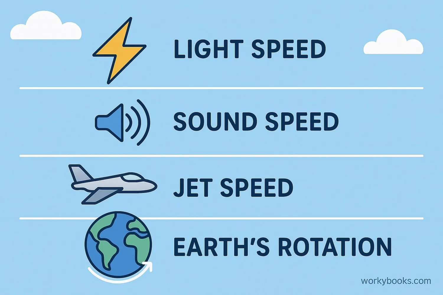 Light speed comparisons
