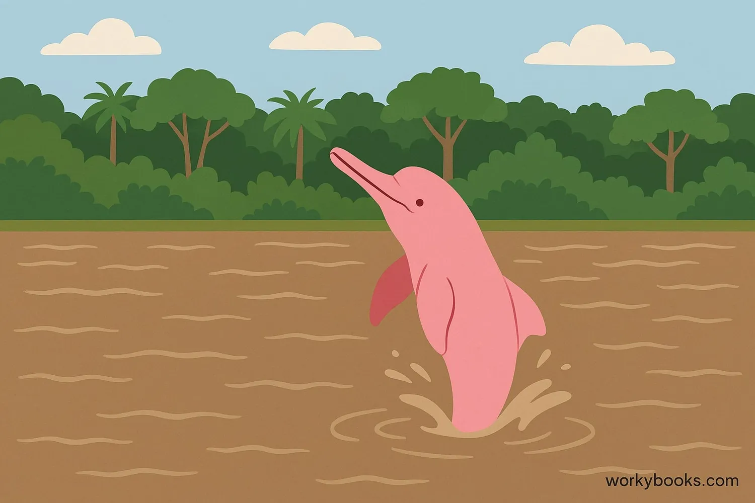 Amazon River Dolphin in its natural habitat