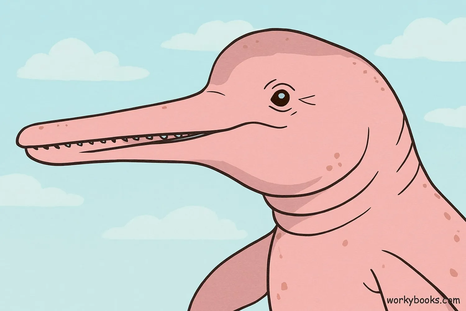 Close-up of Amazon River Dolphin features