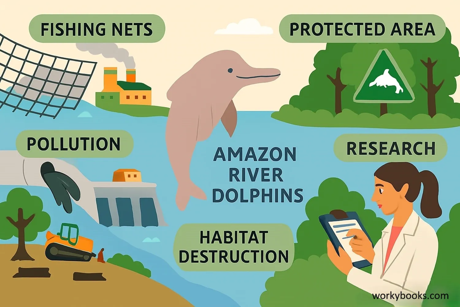 Conservation challenges for Amazon River Dolphins