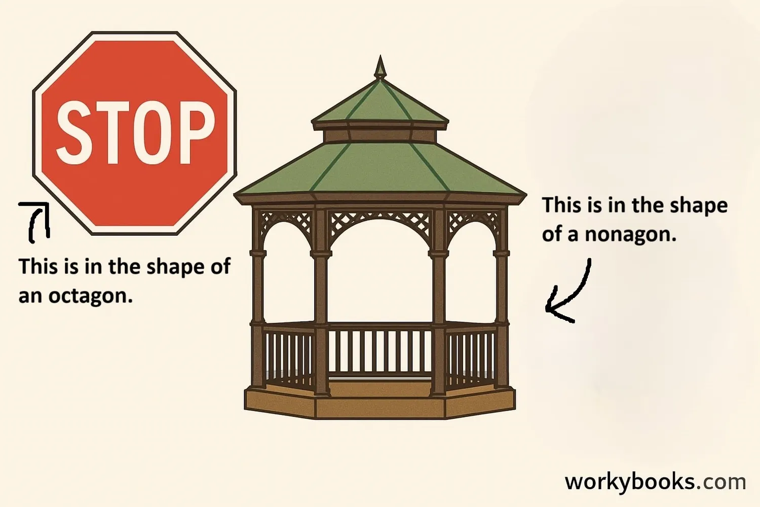 Nonagons in everyday objects