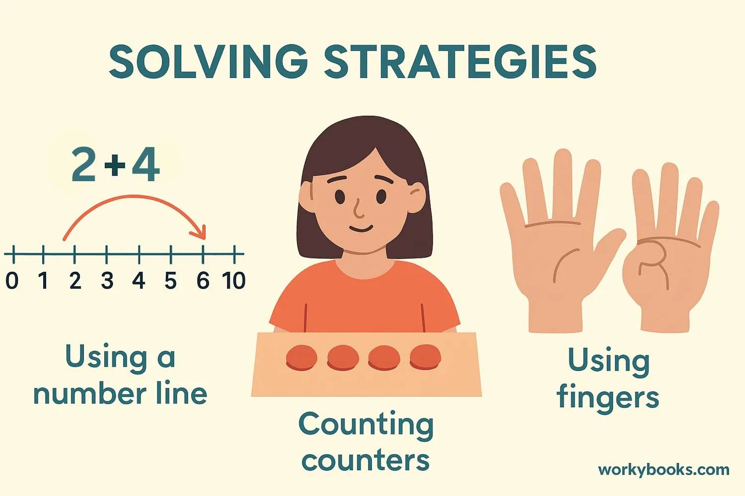 Visual strategies for solving number sentences