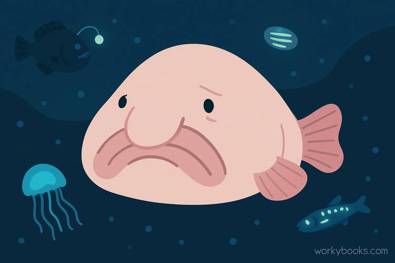Blobfish in its deep-sea habitat