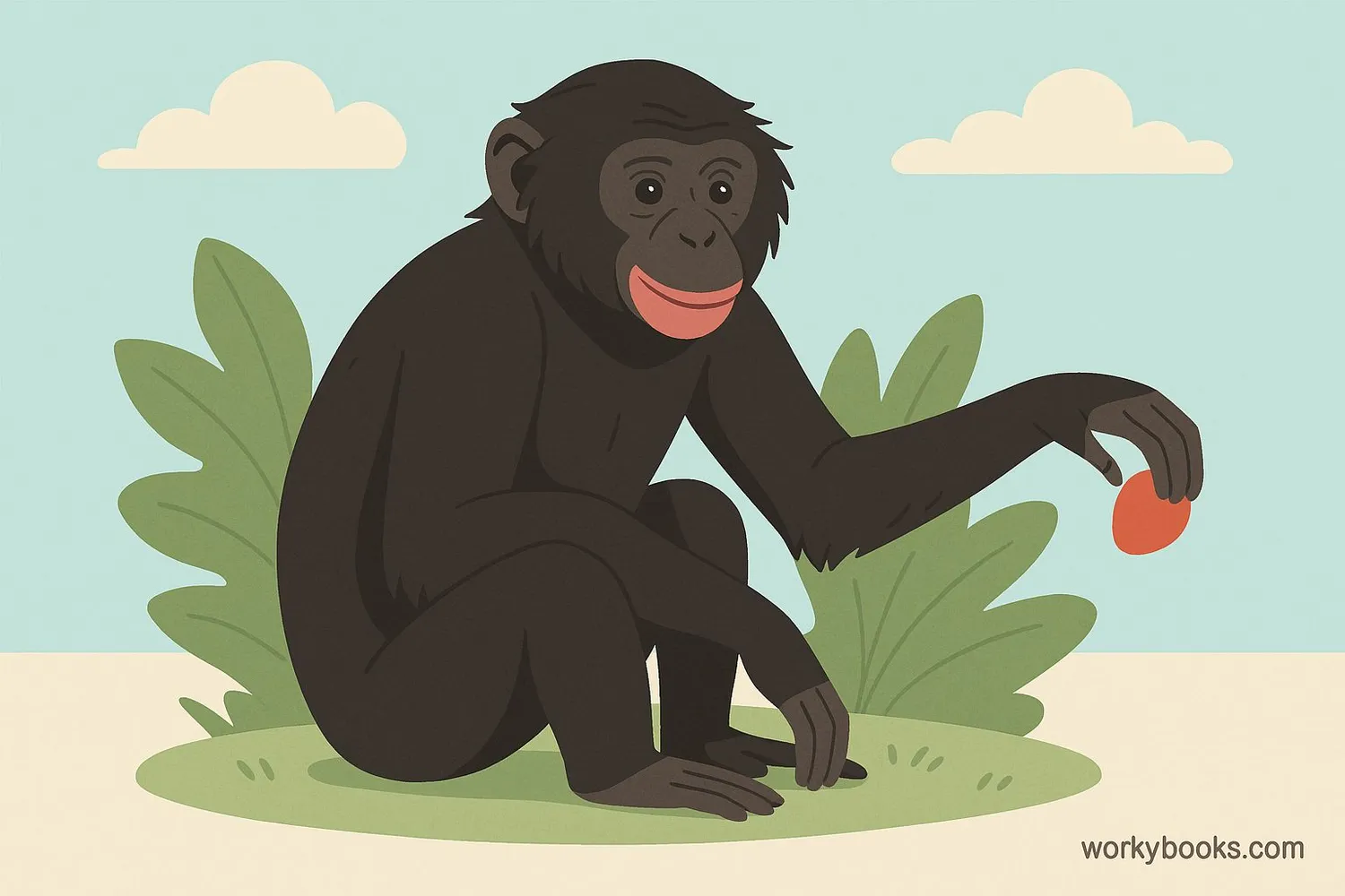Bonobo showing physical characteristics