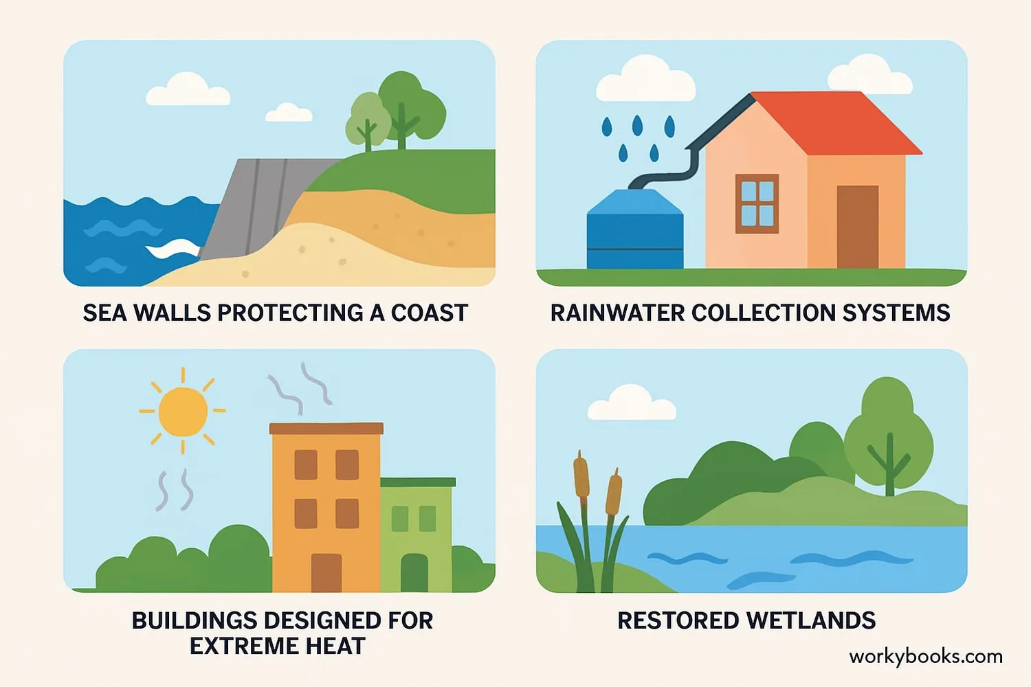 Diagram of climate adaptation strategies