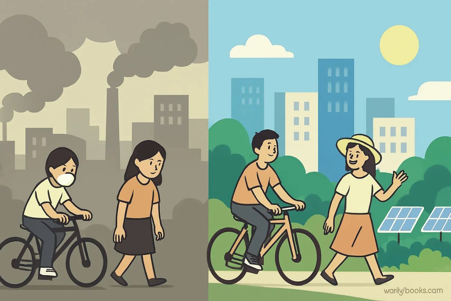 Illustration showing benefits of mitigation
