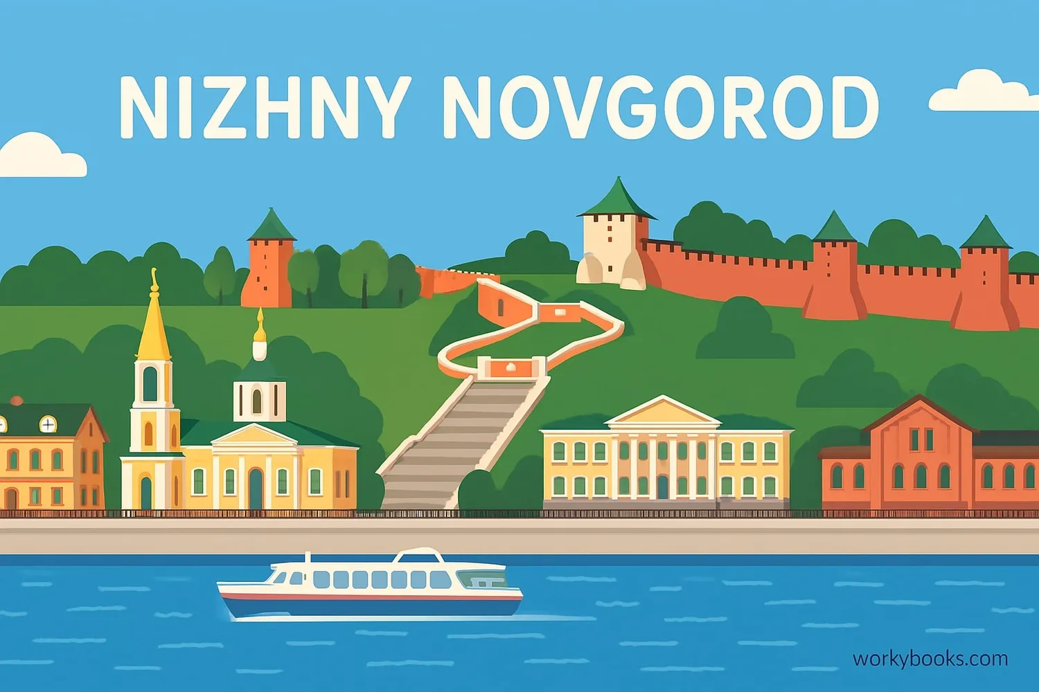 Nizhny Novgorod, one of the major cities on the Volga River
