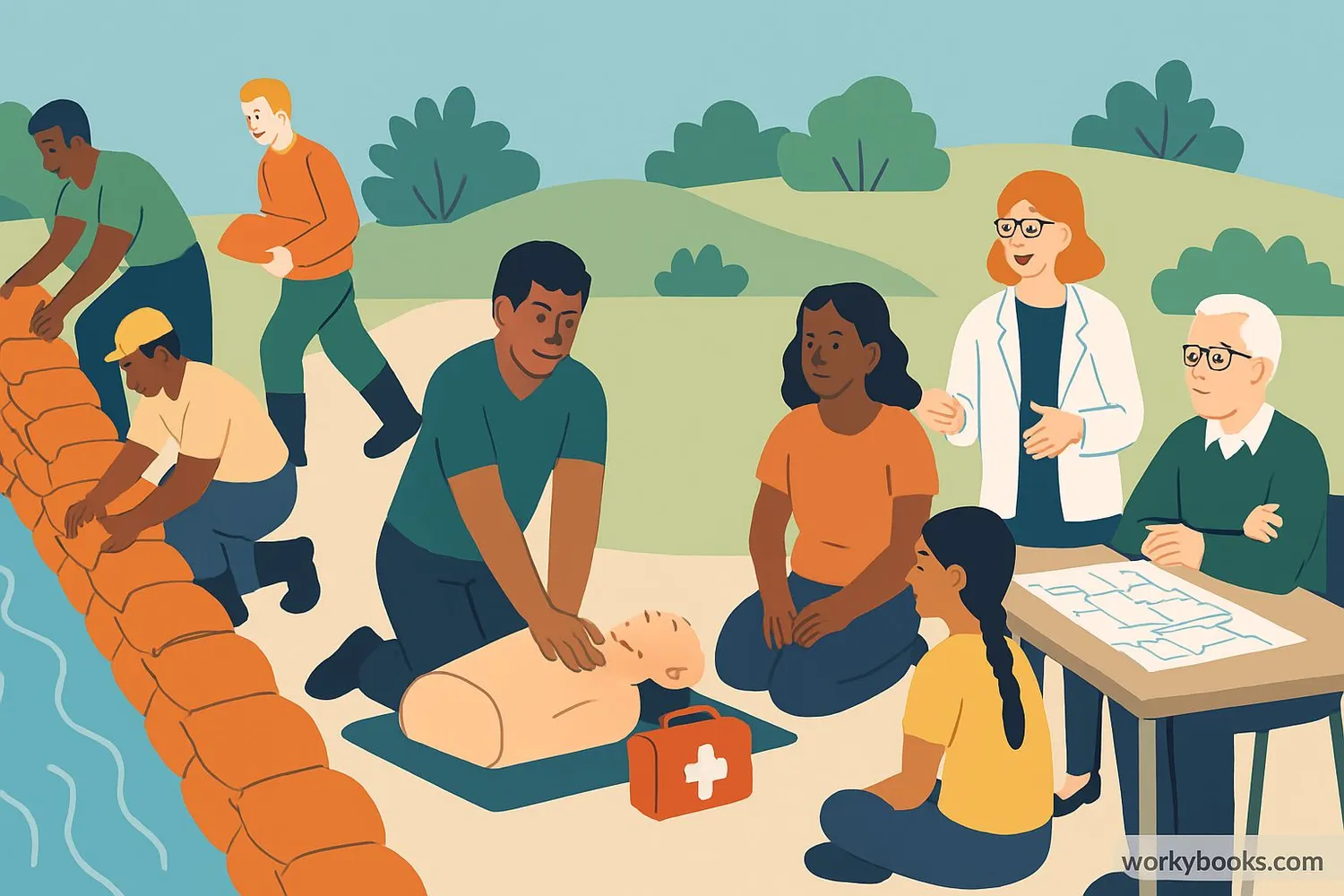 Illustration showing community strengths and weaknesses
