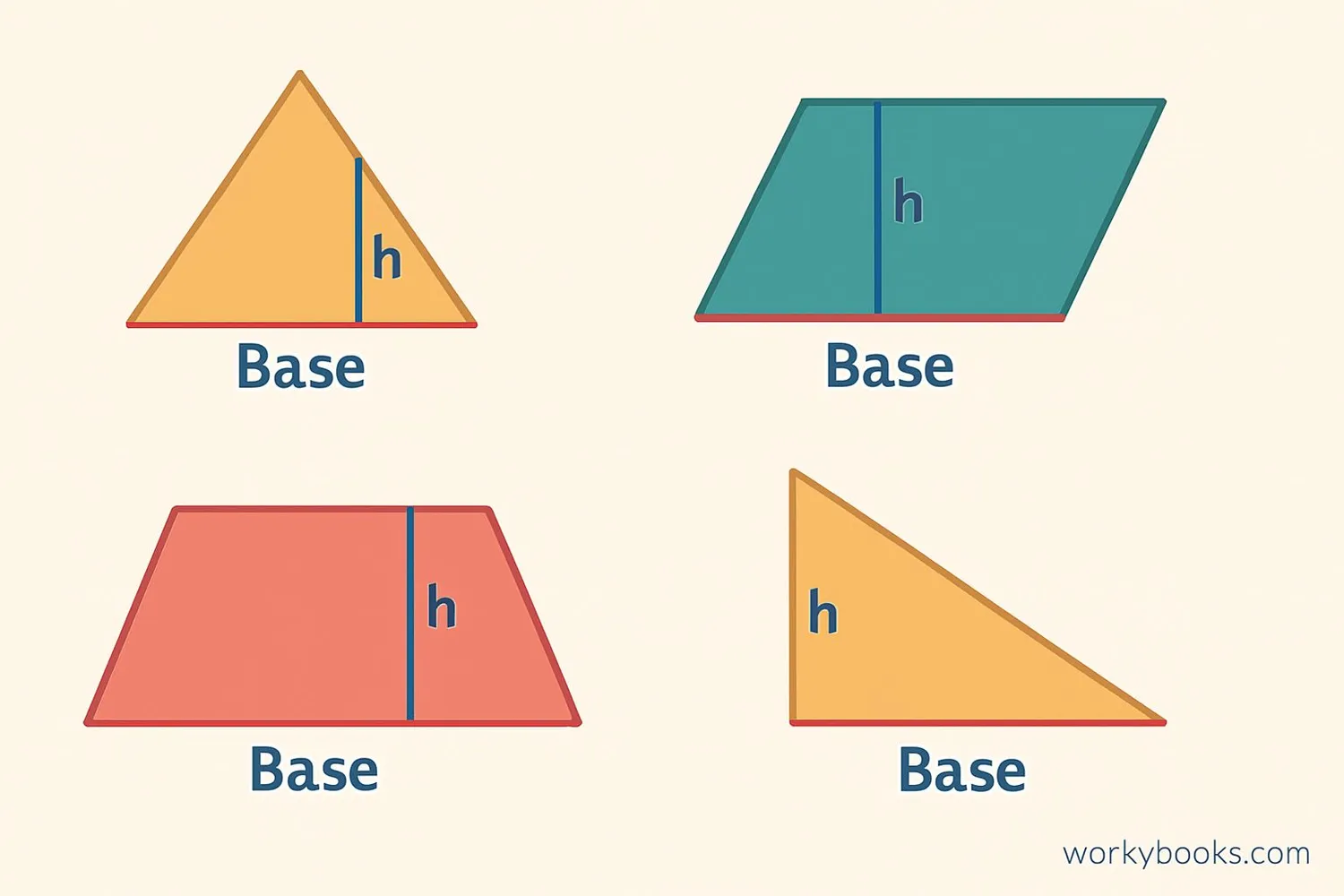 Visual comparison of bases in different 2D shapes