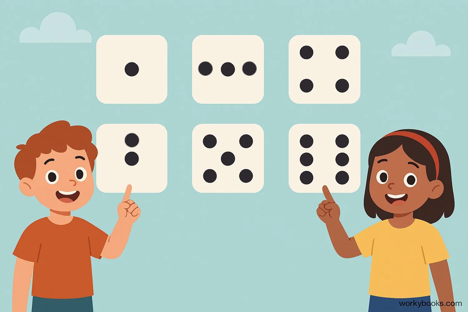 Visual showing dice patterns that can be instantly recognized