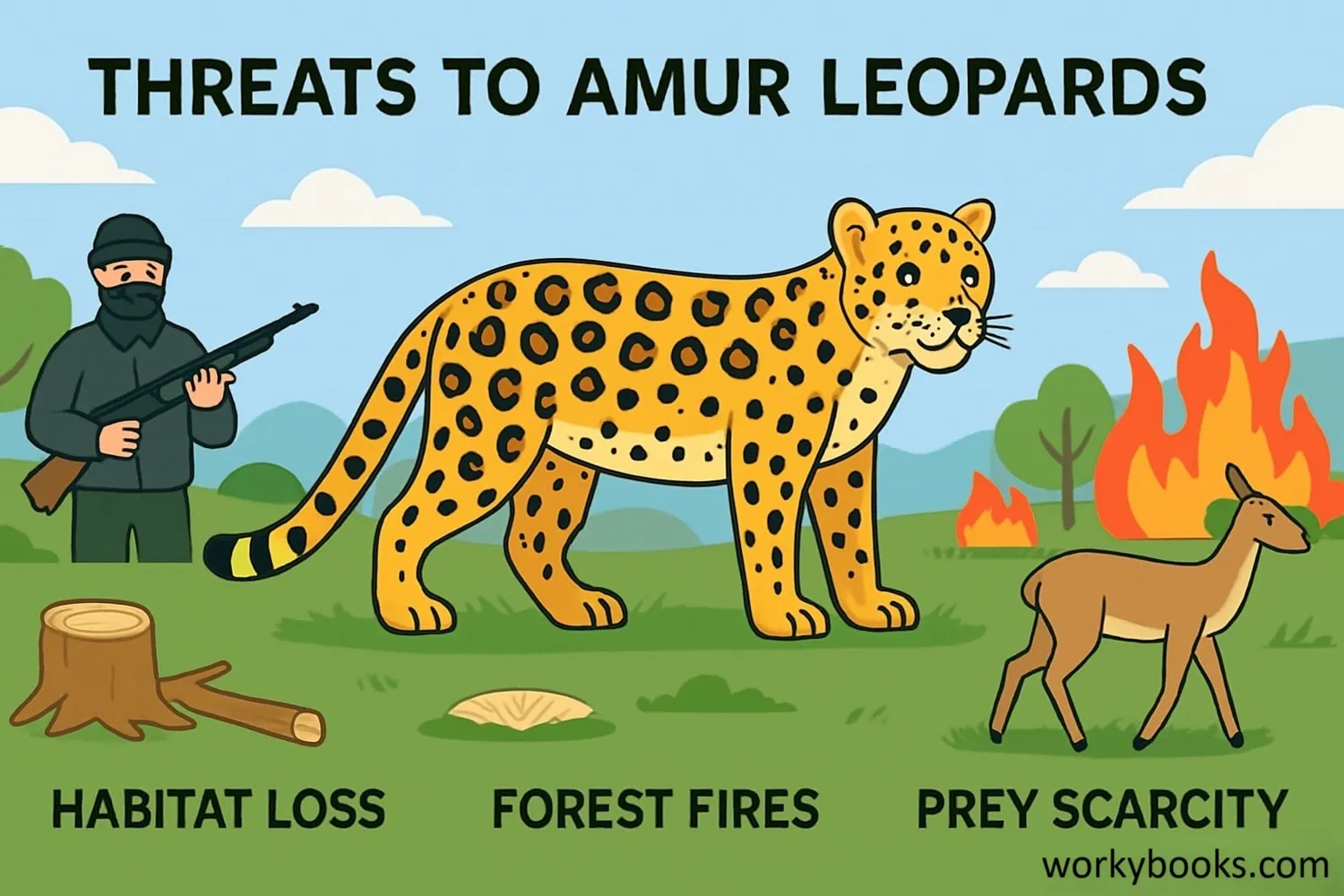Threats facing the Amur leopard