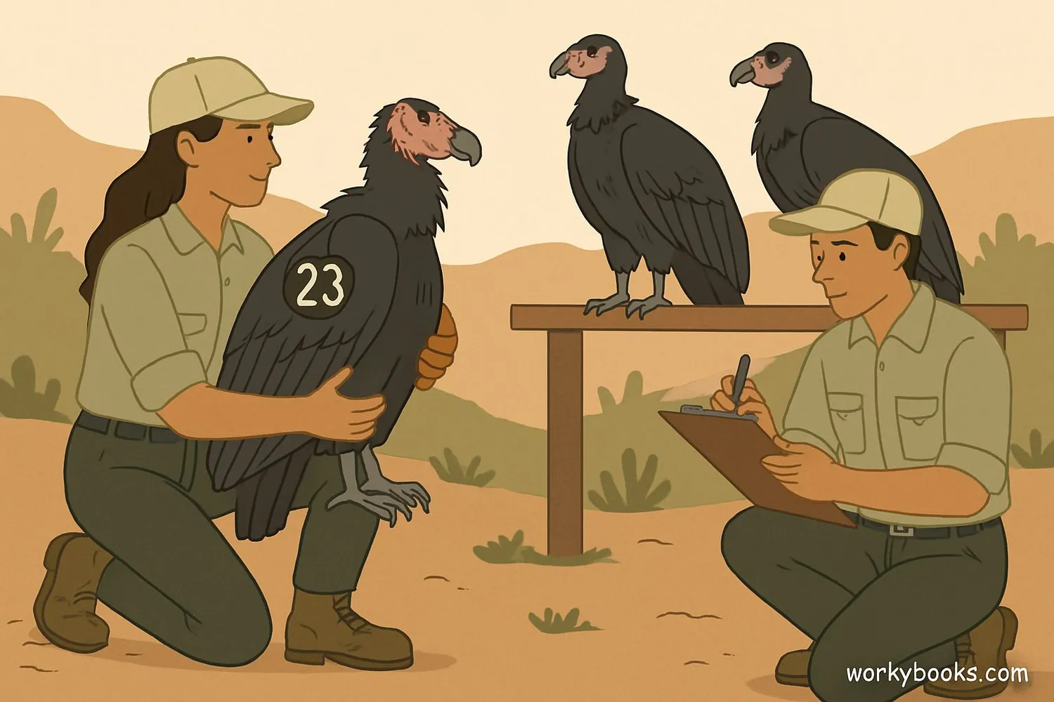 Conservationists working with California Condors