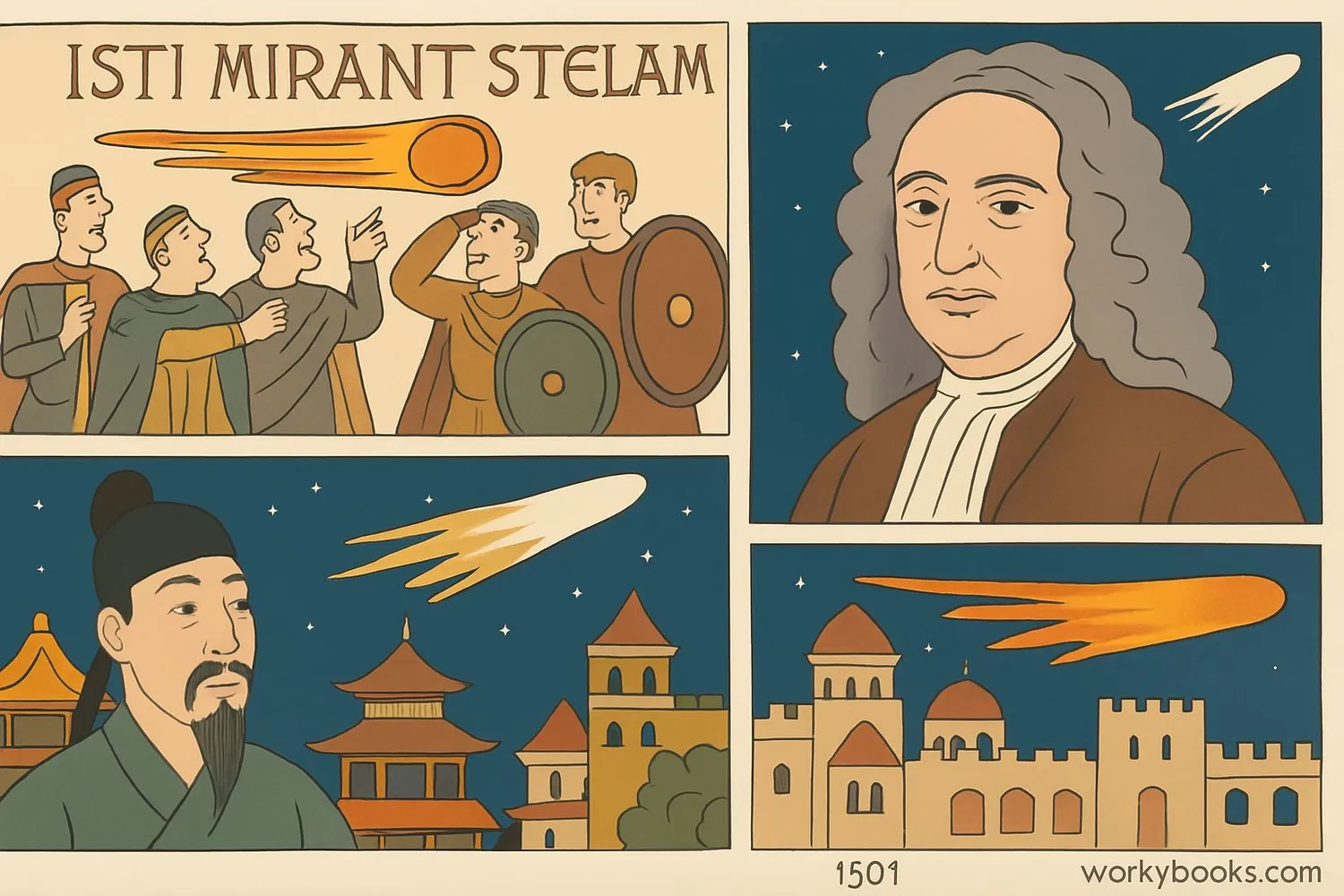 Historical depictions of Halley's Comet