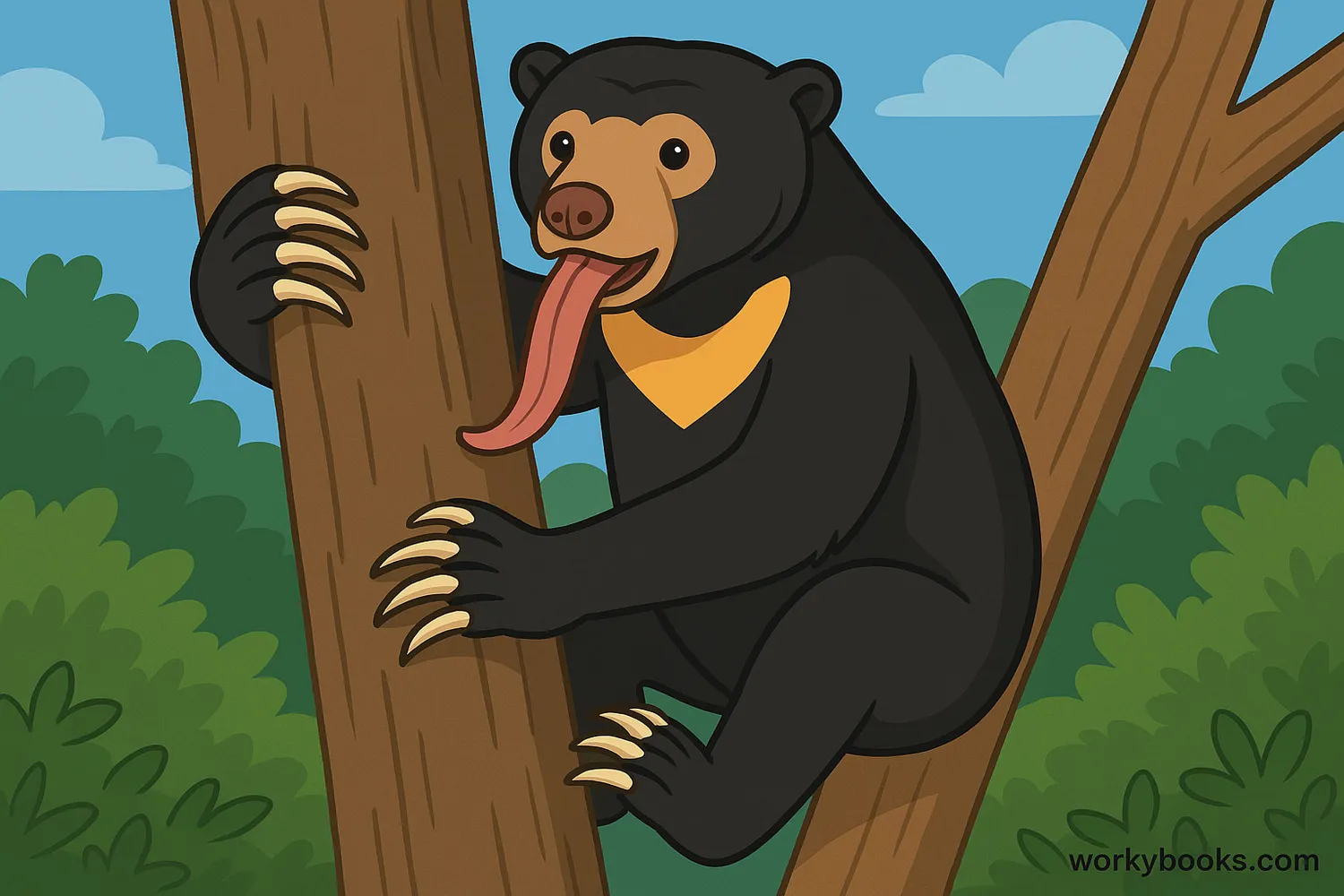Close-up of sun bear features