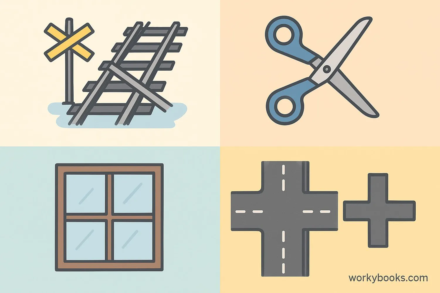 Everyday examples of intersecting lines