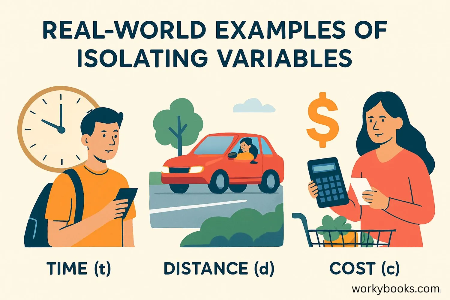 Real-world examples of isolating variables
