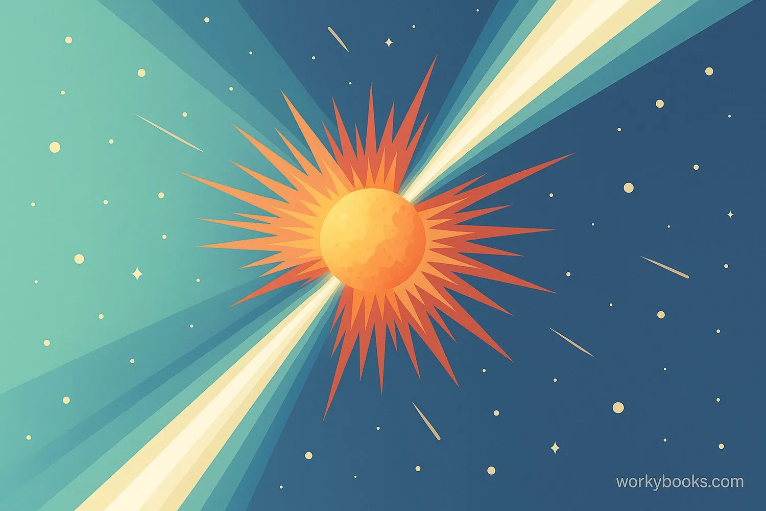 Visual representation of a gamma-ray burst