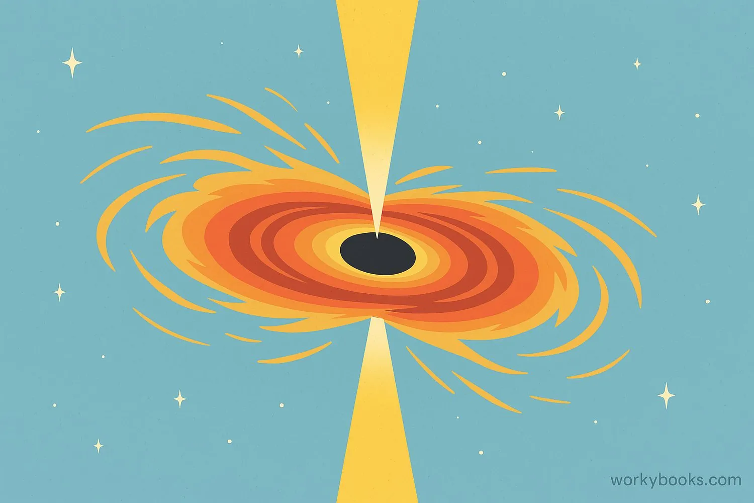 Illustration showing the creation of a gamma-ray burst