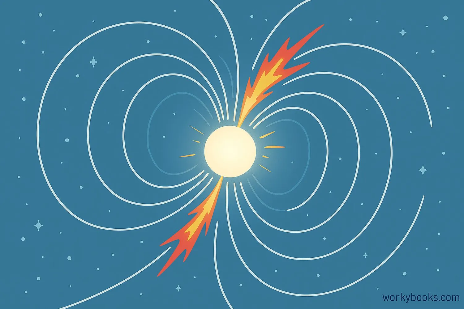 Animation showing a magnetar