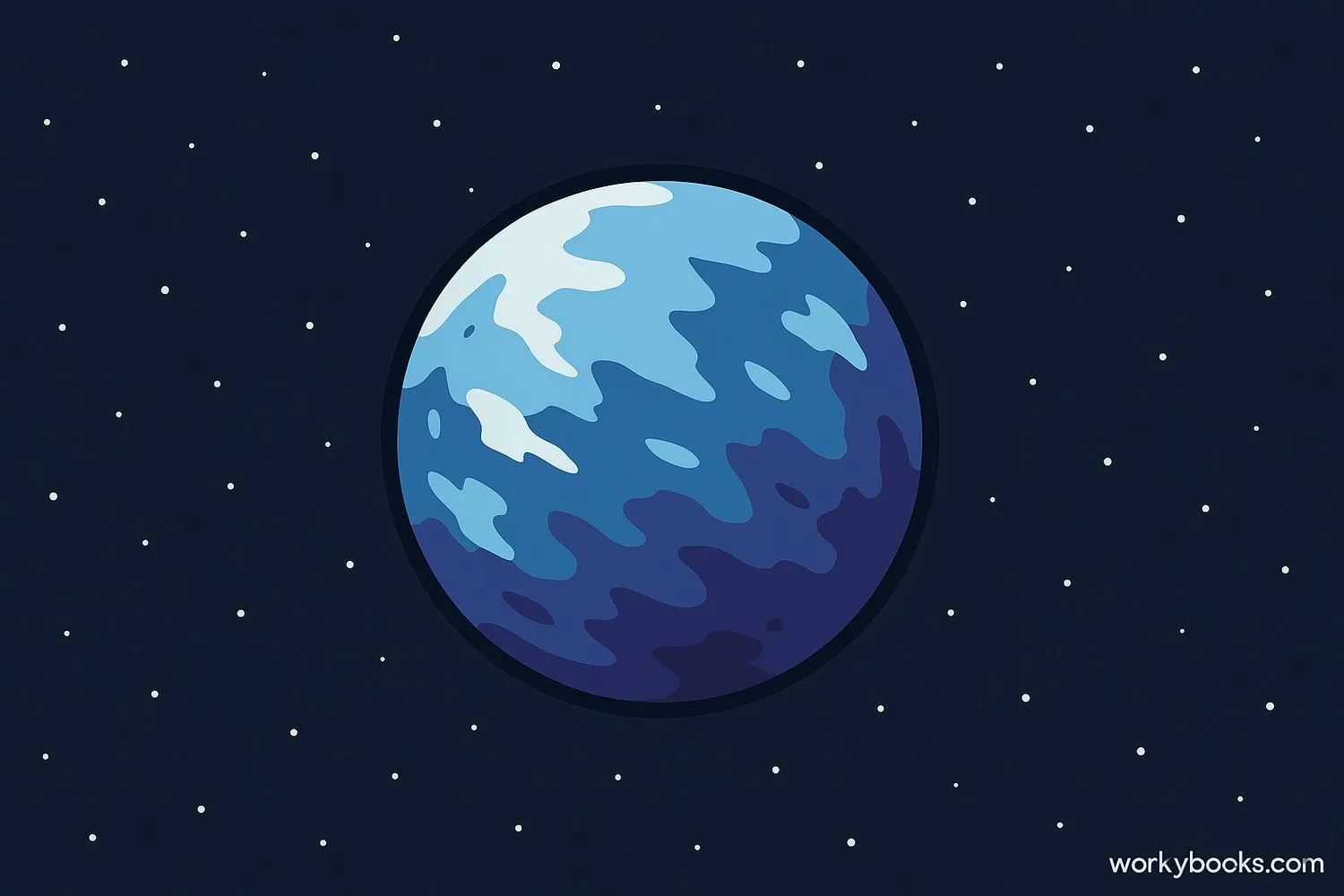 Rogue planet drifting through space