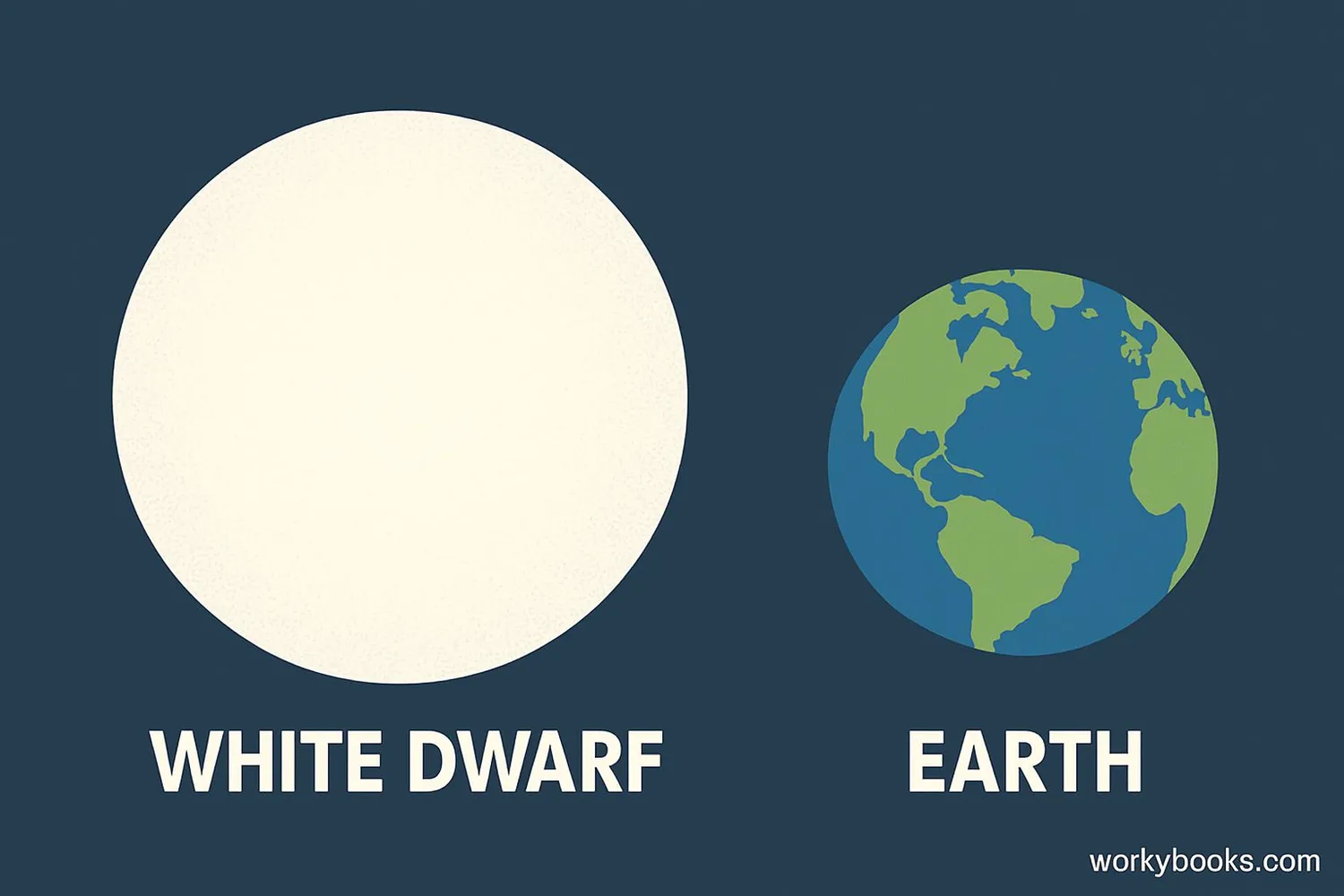 Visual representation of a white dwarf