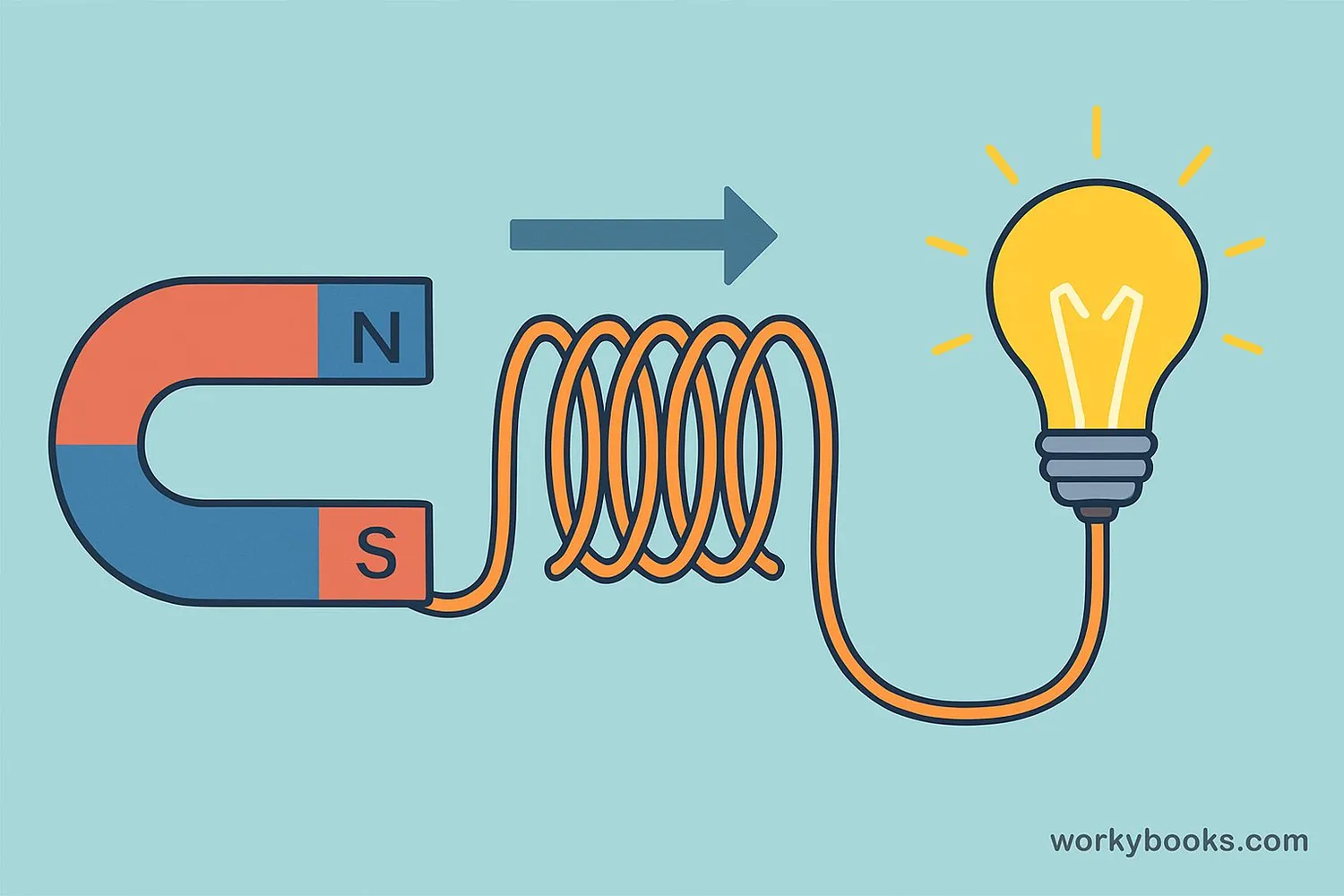 Visual representation of electromagnetic induction